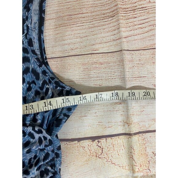 Sea And Sand Women's Blue, Black Animal Print One Piece Swimsuit - 12 - Picture 6 of 11